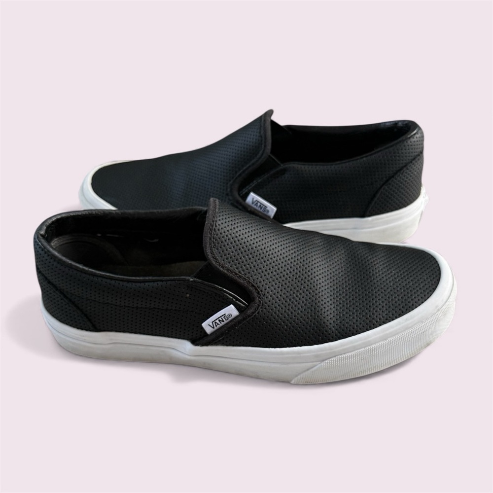 Vans Classic Slip-On Leather Perforated Sneakers - Picture 4 of 6